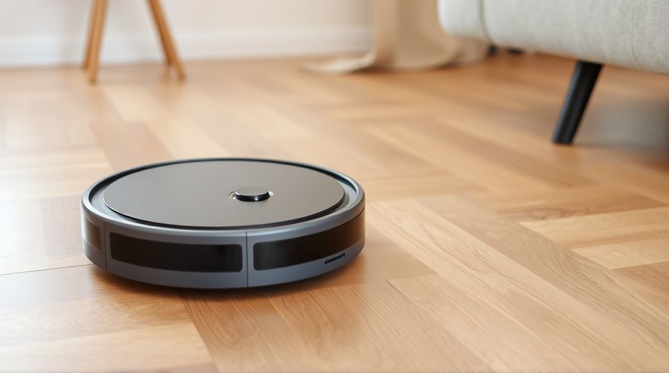 Robot Vacuum Cleaner on the floor